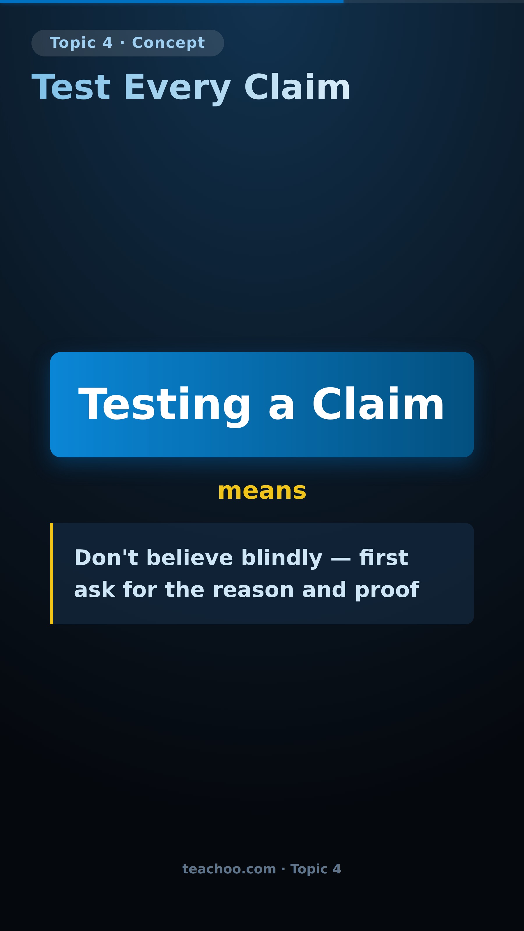 Tool 4 - Test every Claim - Class 9 Chapter 1 Science - Teachoo - Concepts