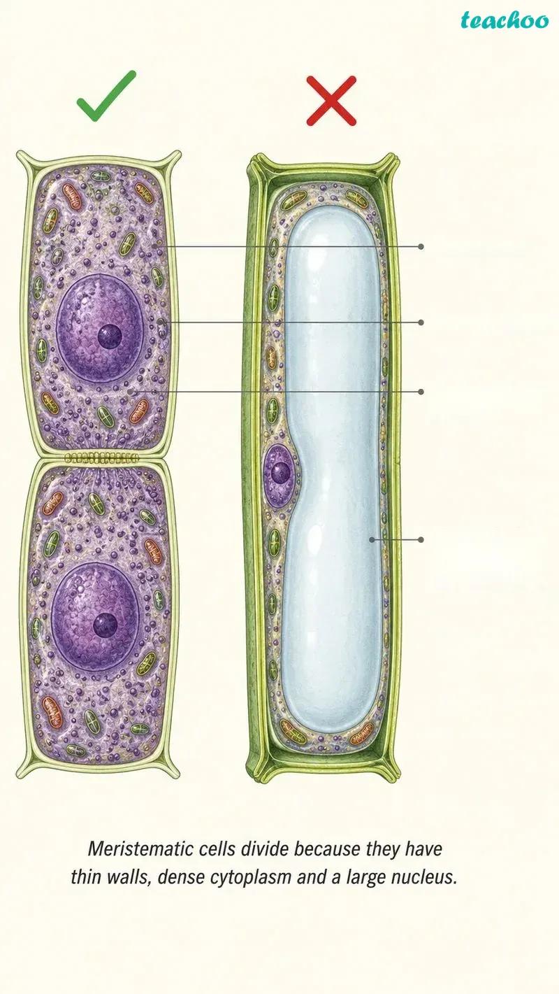 Question 1 — Meristematic tissue - Tissues in Action - [Teachoo] - Questions at the end of the chapter