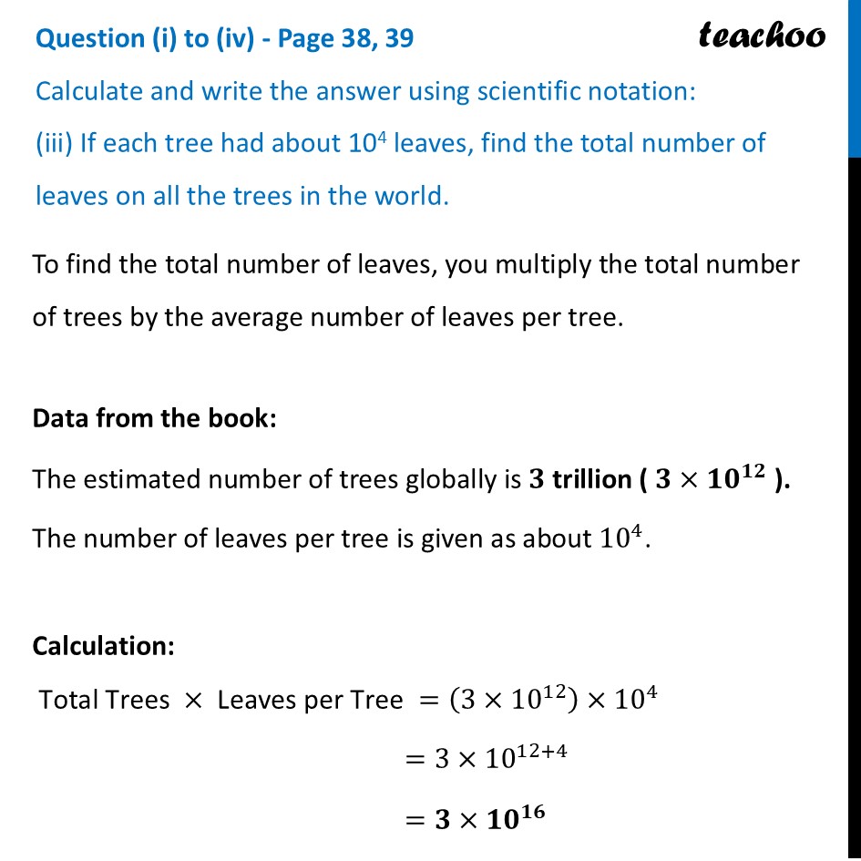 part 5 - Question (i) to (iv) - Page 38, 39 - Getting a sense of Large Numbers - Chapter 2 Class 8 - Power Play (Ganita Prakash) - Class 8 (Ganita Prakash & Old NCERT)