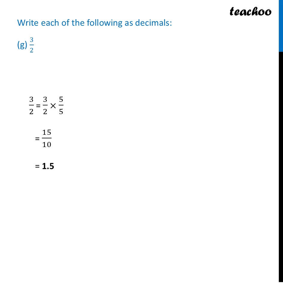 part 6 - Worksheet on converting Fractions to Decimals - Fractions to Decimals - Chapter 3 Class 7 - A peek beyond the Point (Ganita Prakash) - Class 7 (Ganita Prakash & Old NCERT)