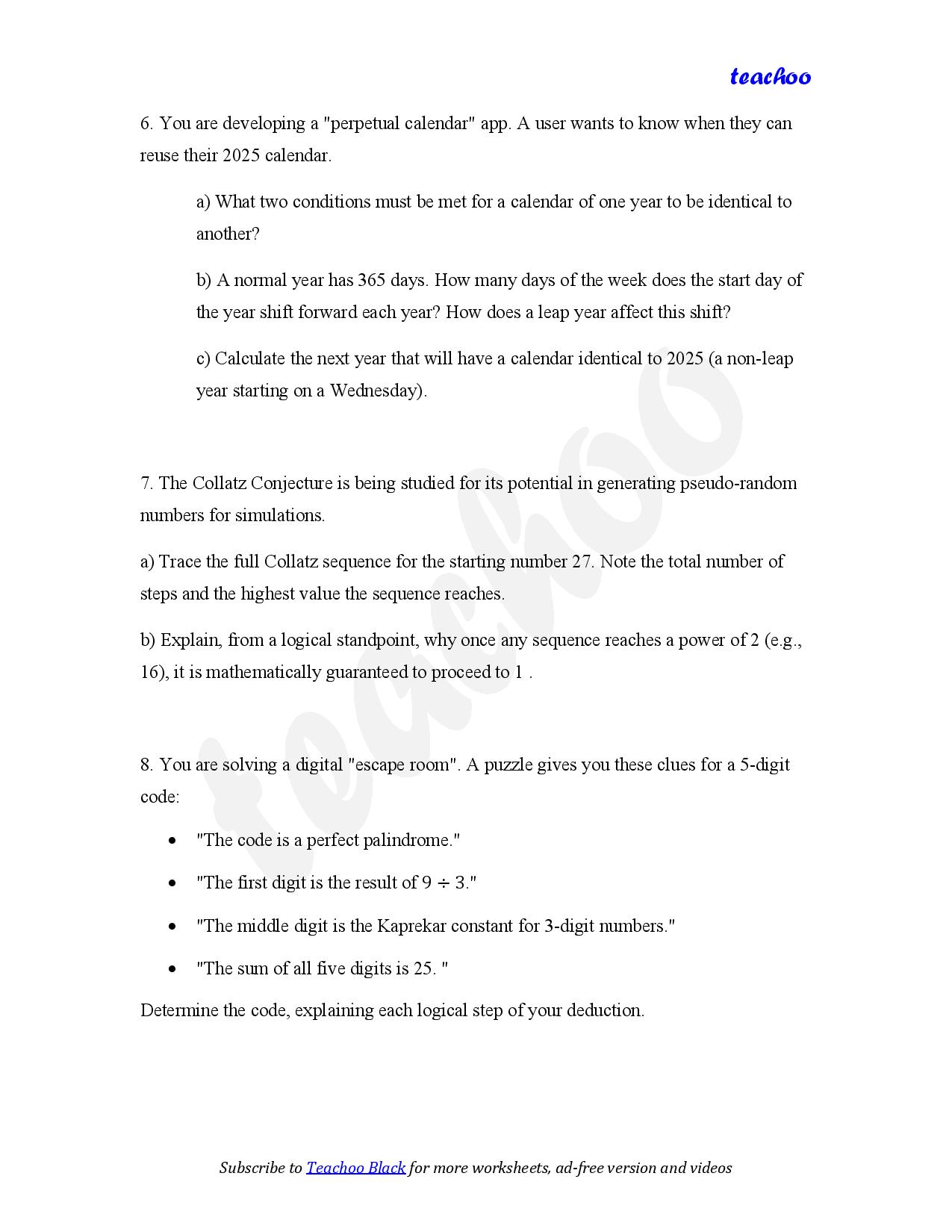 part 3 - Mix Questions - Worksheet 2 - Teachoo Questions - Mix - Chapter 3 Class 6 - Number Play (Ganita Prakash) - Class 6 (Ganita Prakash & Old NCERT)
