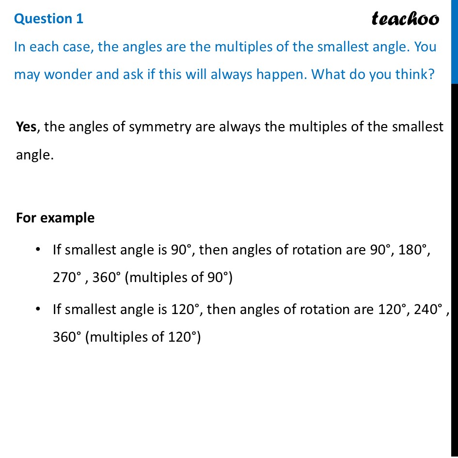 In each case, the angles are the multiples of the smallest angle - Questions - Page 236