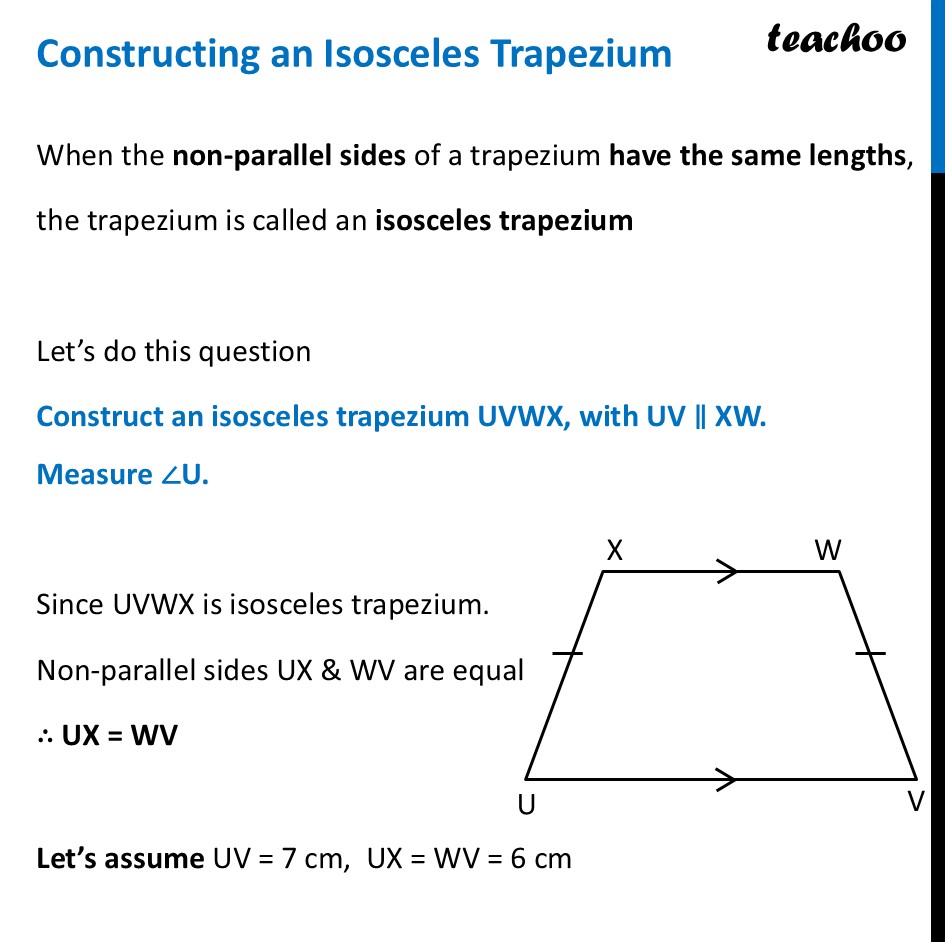 [Class 8] Constructing an Isosceles Trapezium - Definition + Summary - Trapezium