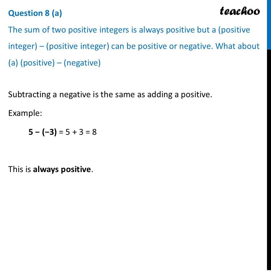 [Ganita Prakash] The sum of two positive integers is always positive - Figure it out - Page 265, 266