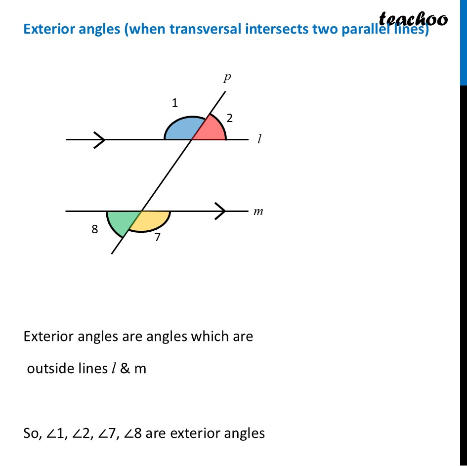 part 3 - Angles formed when transversal intersects two lines - Transversals - Chapter 5 Class 7 - Parallel and Intersecting Lines (Ganita Prakash) - Class 7 (Ganita Prakash & Old NCERT)
