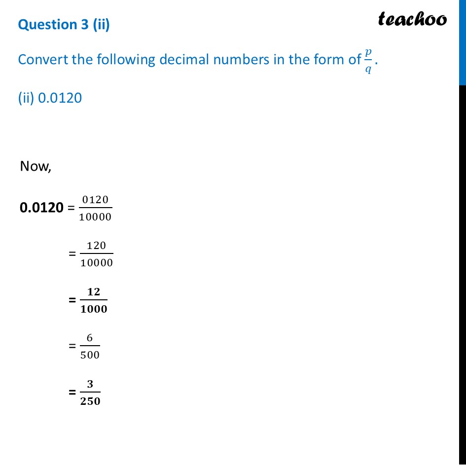 part 2 - Question 3 - End-of-Chapter Exercises - Chapter 3 Class 9 - The World of Numbers (Ganita Manjari I) - Class 9