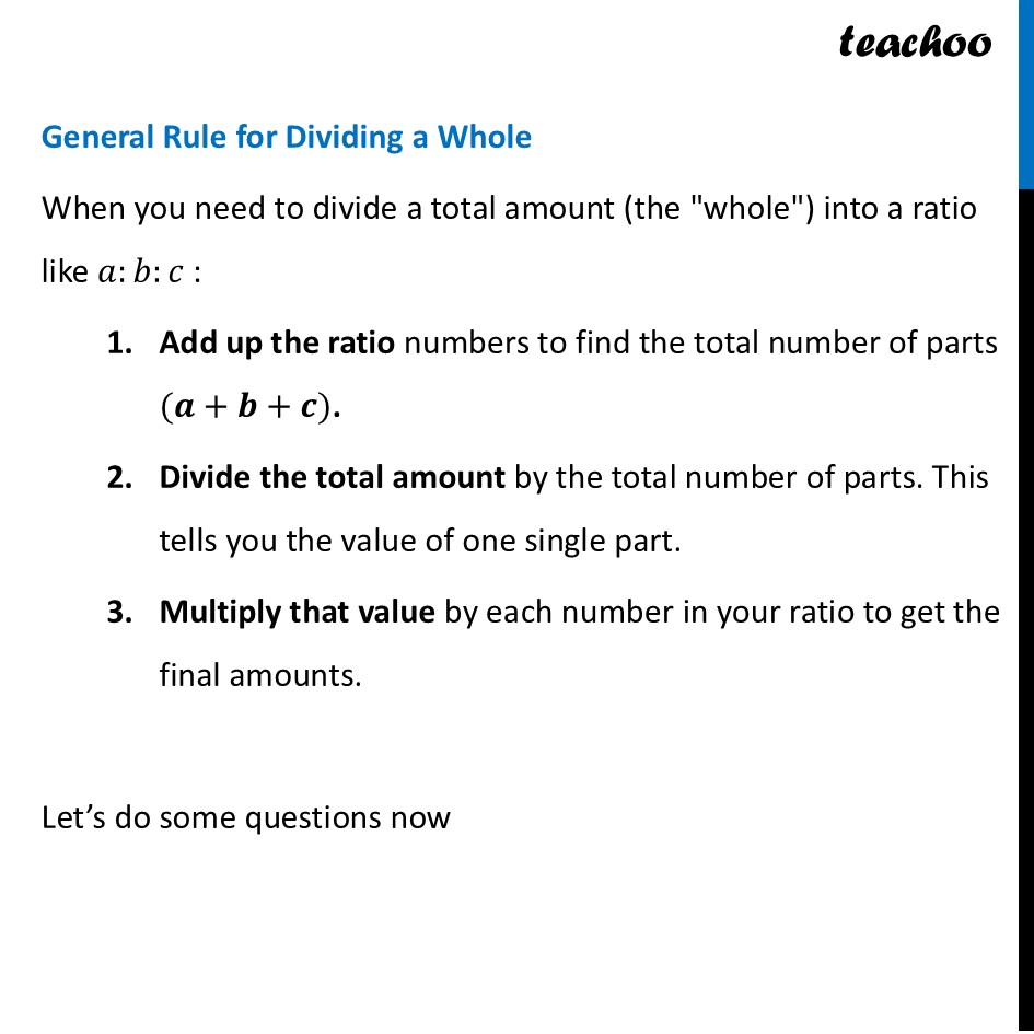 part 3 - Dividing a Whole in a Given Ratio - Dividing a Whole in a Given Ratio - Chapter 3 Class 8 - Proportional Reasoning-2 (Ganita Prakash II) - Class 8 (Ganita Prakash - 1, 2 & Old NCERT)