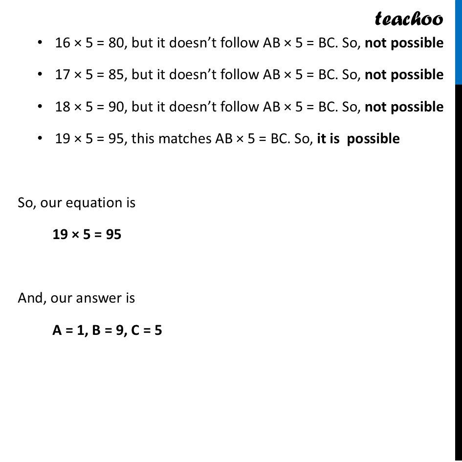 part 5 - Question (i) to (vi) - Page 132 (Solve the following) - Digits in Disguise - Chapter 5 Class 8 - Number Play (Ganita Prakash) - Class 8 (Ganita Prakash - 1, 2 & Old NCERT)
