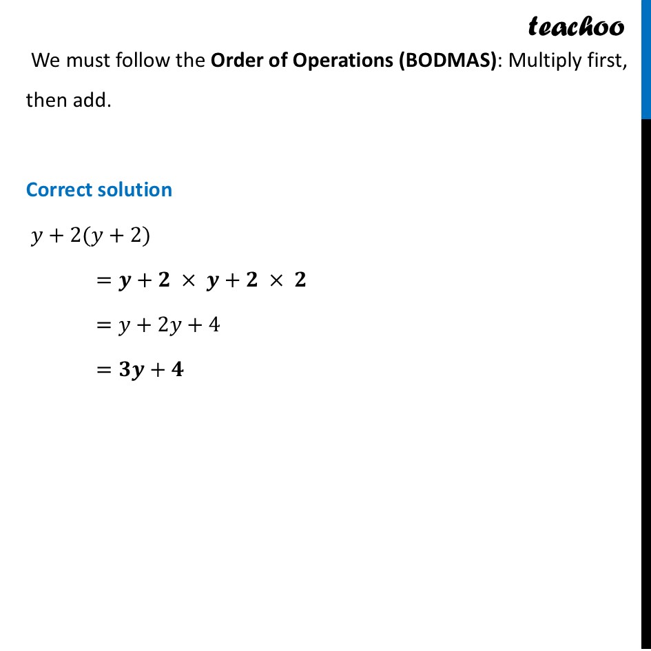 part 2 - Question 3 - Mind the Mistake, Mend the Mistake - Chapter 6 Class 8 - We Distribute yet things Multiply (Ganita Prakash) - Class 8 (Ganita Prakash - 1, 2 & Old NCERT)