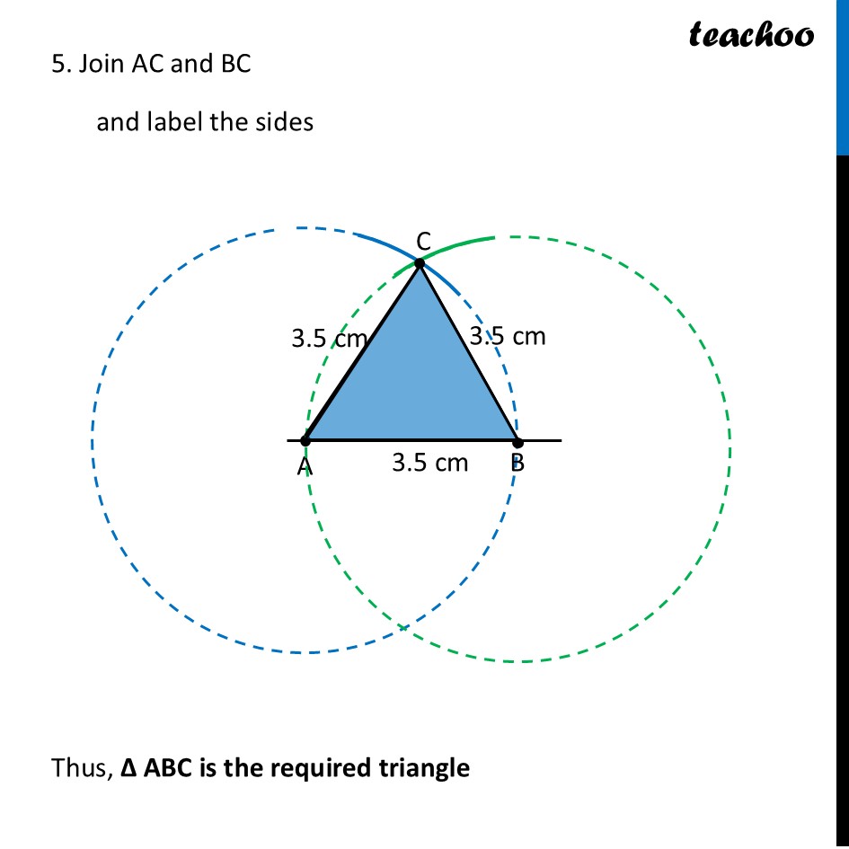 part 6 - Question (e) - Page 150 - Constructing a Triangle when its Sides are given - Chapter 7 Class 7 - A tale of three Intersecting Lines (Ganit Prakash) - Class 7 (Ganita Prakash 1, 2 & old NCERT)