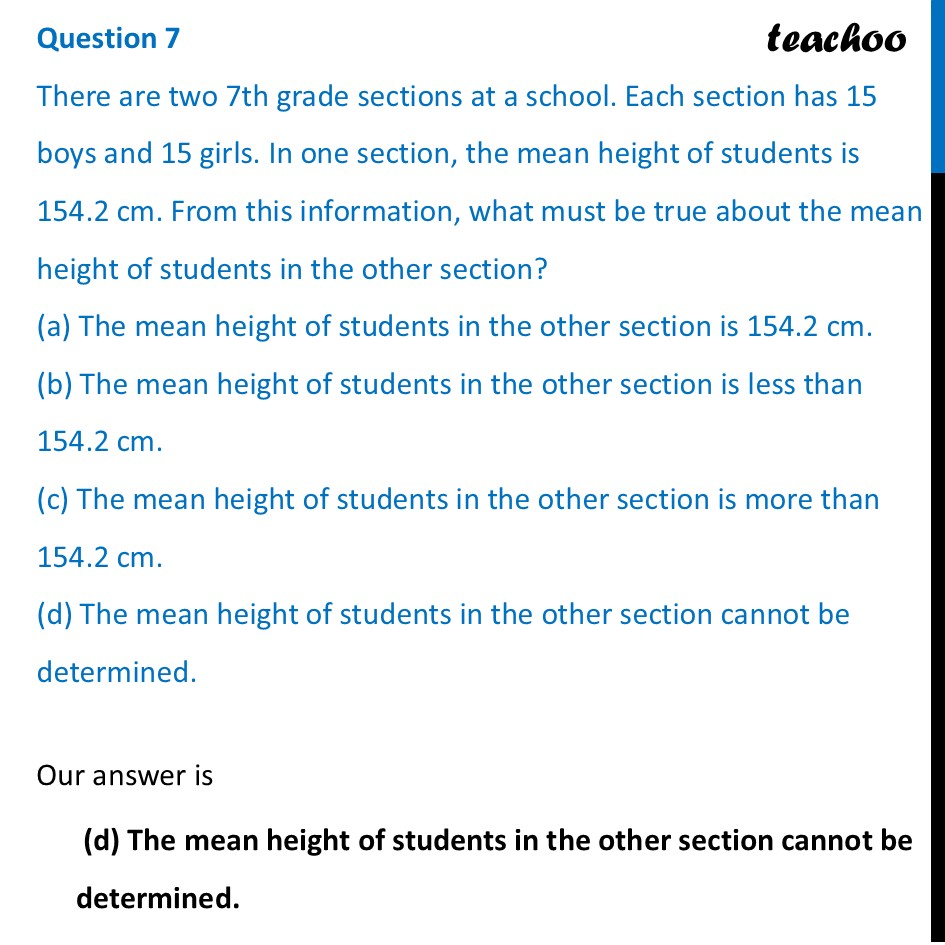 There are two 7th grade sections at a school. Each section has 15 boys - Figure it out - Page 129-134