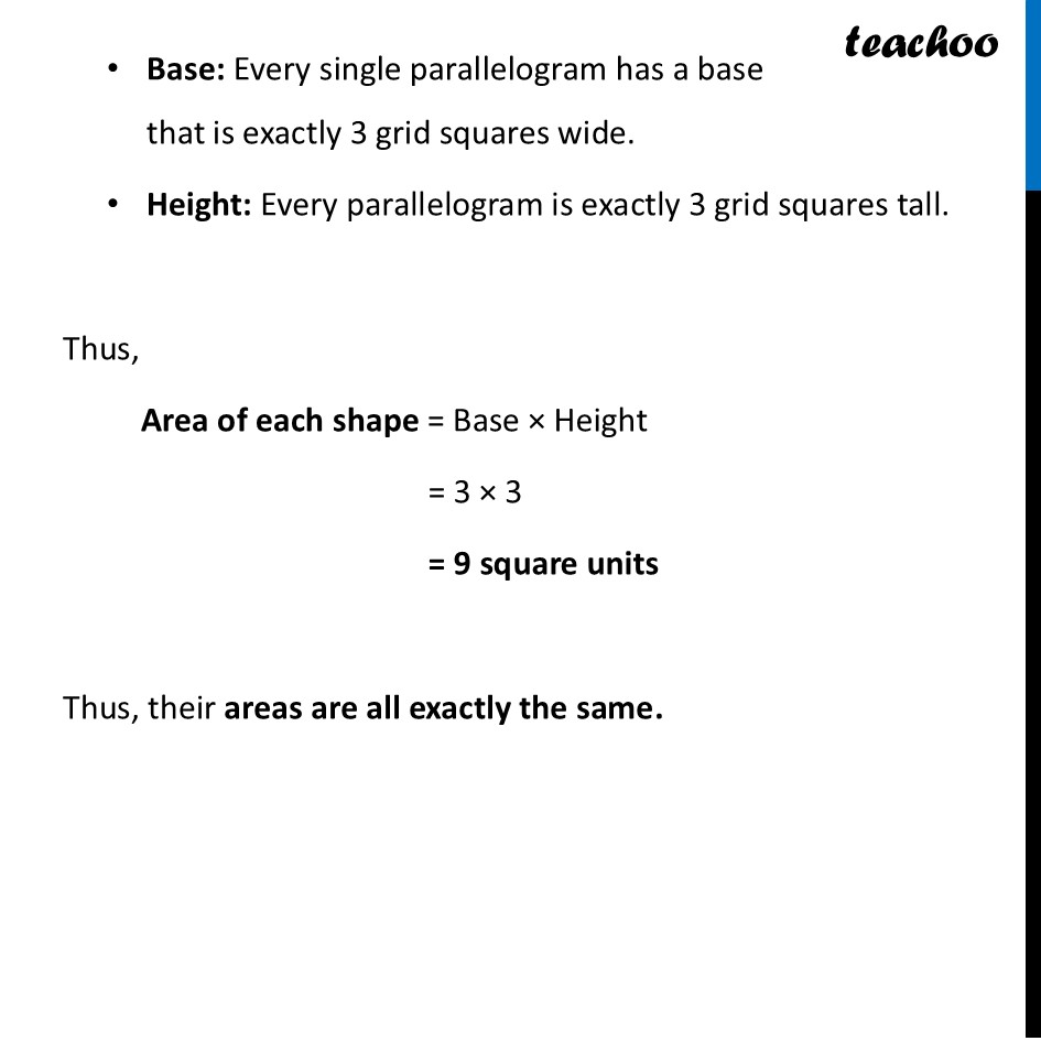 part 2 - Question 1 - Figure it out (Page 162-164) - Area of Parallelogram - Chapter 7 Class 8 - Area (Ganita Prakash II) - Class 8 (Ganita Prakash - 1, 2 & Old NCERT)