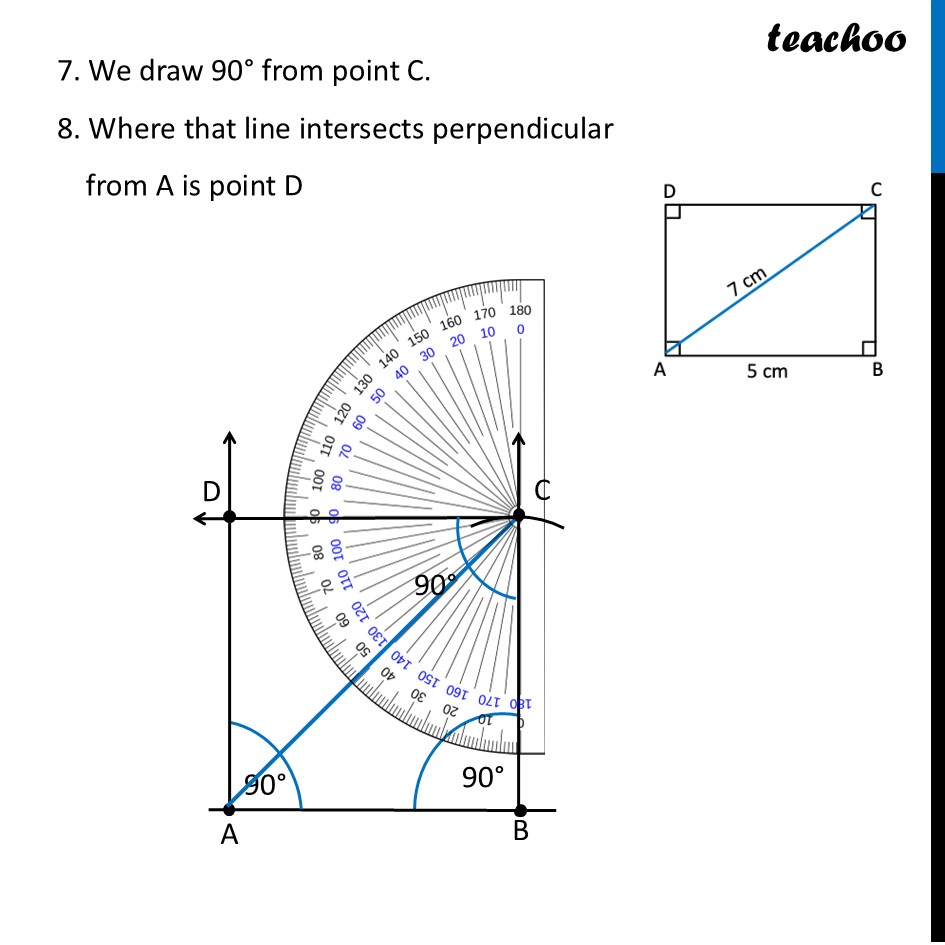 part 6 - Constructing Rectangle with one Side & Diagonal given - Constructing Rectangles & Squares with Diagonals - Chapter 8 Class 6 - Playing with Constructions (Ganita Prakash) - Class 6 (Ganita Prakash & Old NCERT)