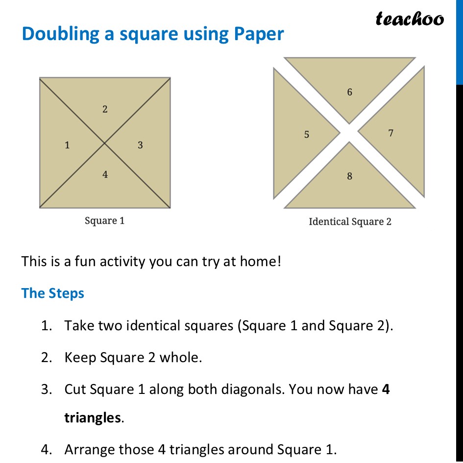 Doubling a Square Using Paper - Step-by-Step [Ganita Prakash Part 2] - Doubling a square