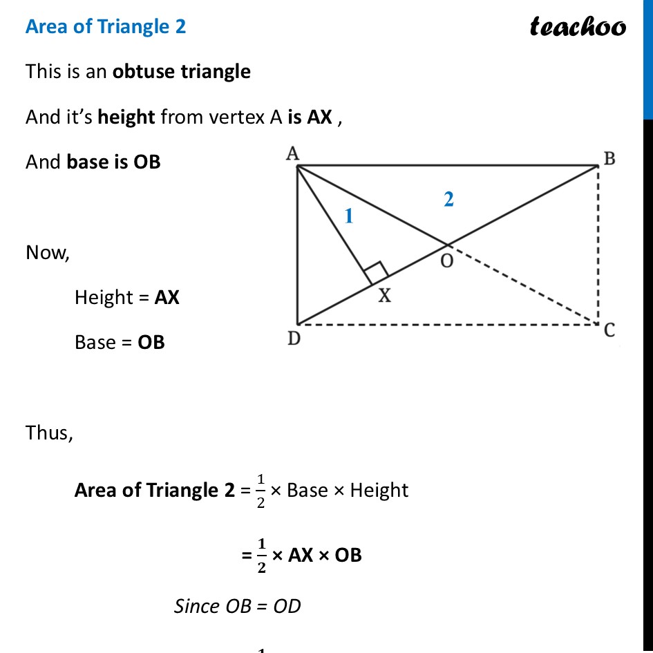 part 4 - Application 2: Proving Triangles Inside a Rectangle are Equal - Applications of Area of Triangle Formula - Chapter 7 Class 8 - Area (Ganita Prakash II) - Class 8 (Ganita Prakash - 1, 2 & Old NCERT)
