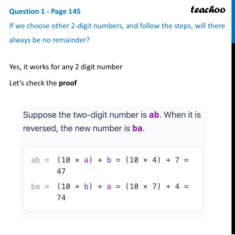 If we choose other 2-digit numbers, and follow the steps, will there - Decoding Divisibility Tricks