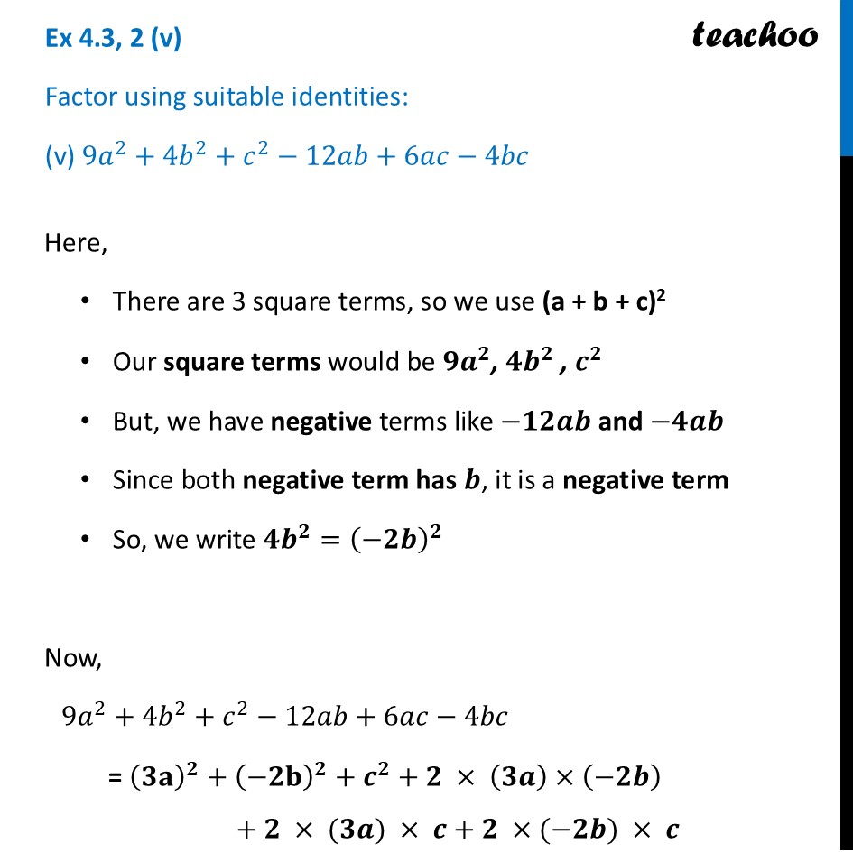 part 9 - Ex 4.3, 2 - Exercise Set 4.3 - Chapter 4 Class 9 - Exploring Algebraic Identities (Ganita Manjari I) - Class 9