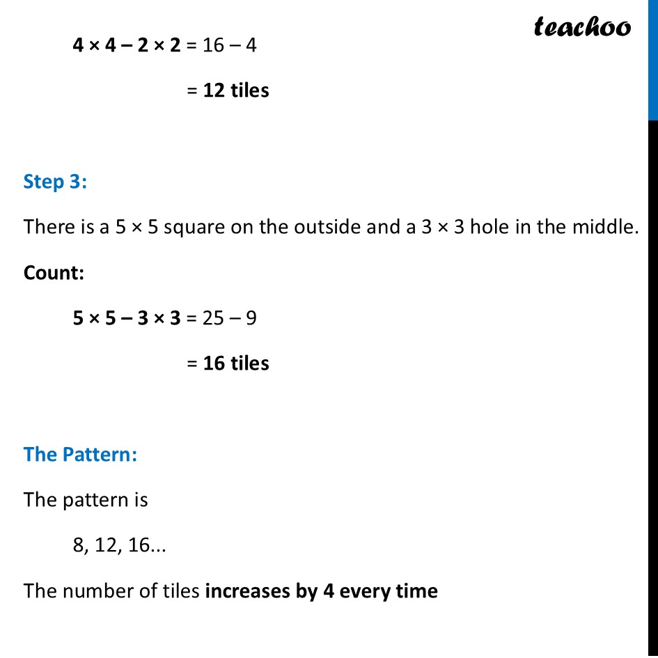part 3 - Pattern made of Square Tiles - This Way or That Way, All Ways Lead to the Bay - Chapter 6 Class 8 - We Distribute yet things Multiply (Ganita Prakash) - Class 8 (Ganita Prakash - 1, 2 & Old NCERT)