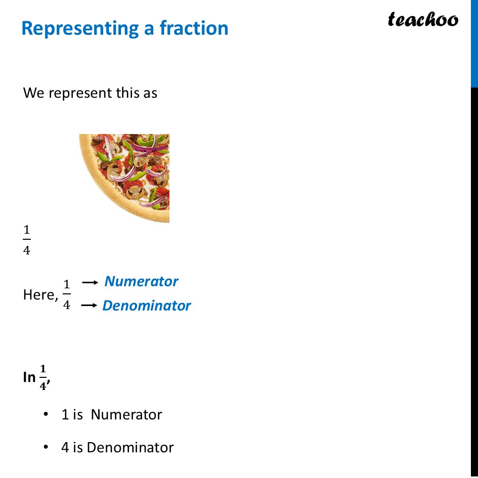 [Maths] Representing a Fraction - Class 6 - Fractions (Ganita Prakash) - Definition