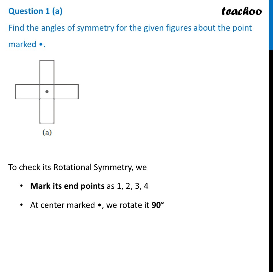 Find the angles of symmetry for the given figures about the point - Figure it out - Page 235