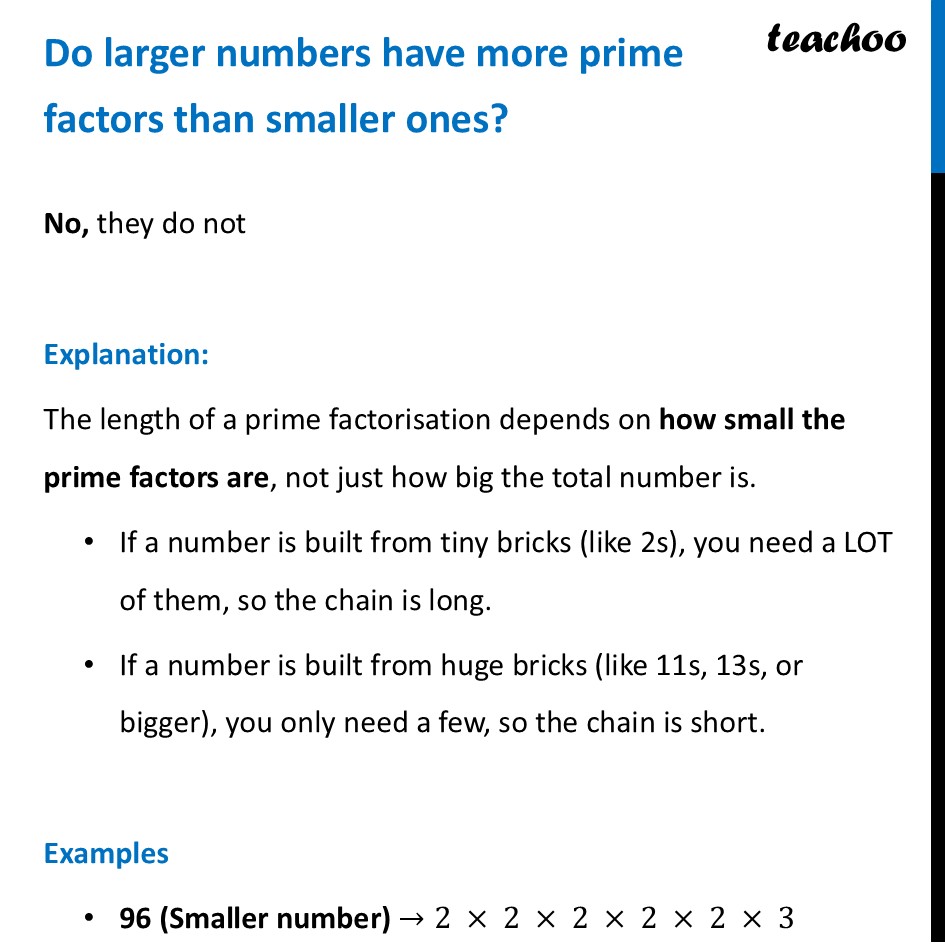 [Class 7] Do larger numbers have more prime factors than smaller ones? - Prime Factorisation