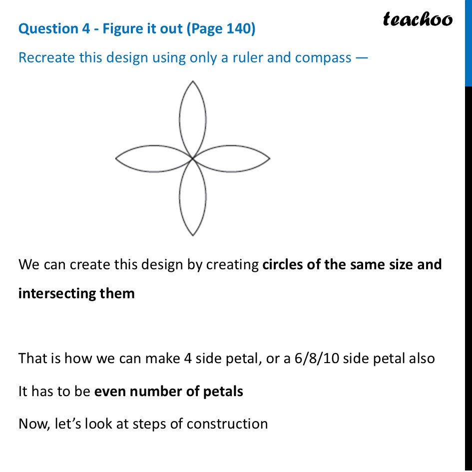 Recreate this design using only a ruler and compass [Ganita Prakash] - Constructing a Perpendicular Bisector