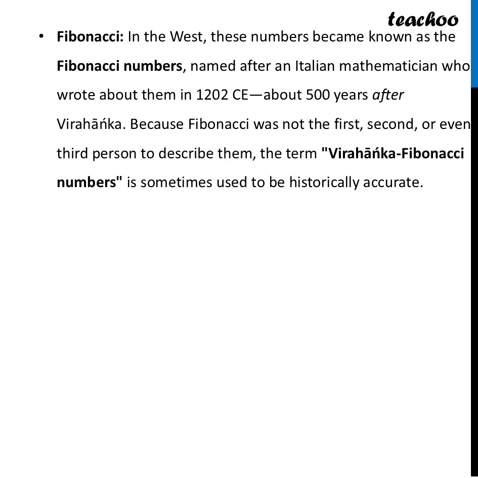part 5 - Discovery of the Virahāṅka Numbers - Virahāṅka Fibonacci Numbers - Chapter 6 Class 7 - Number Play - Ganita Prakash - Class 7 (Ganita Prakash 1, 2 & old NCERT)