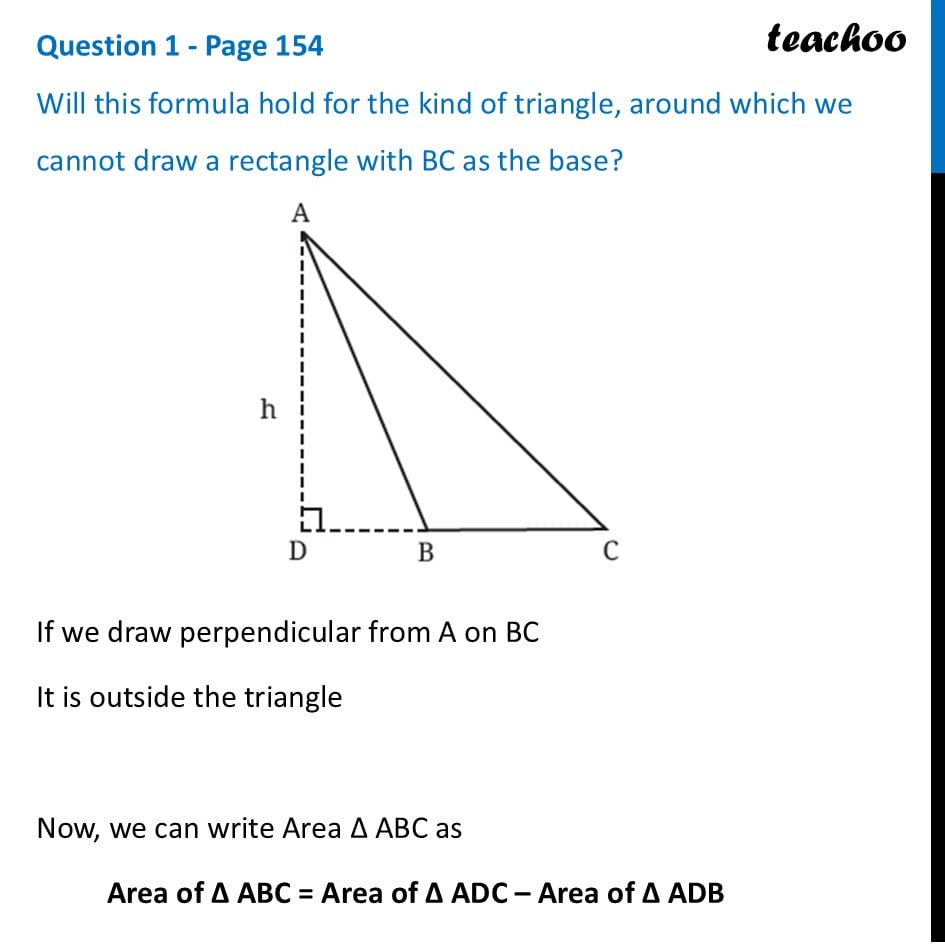 Will this formula hold for the kind of triangle, around which we - Area of Triangle