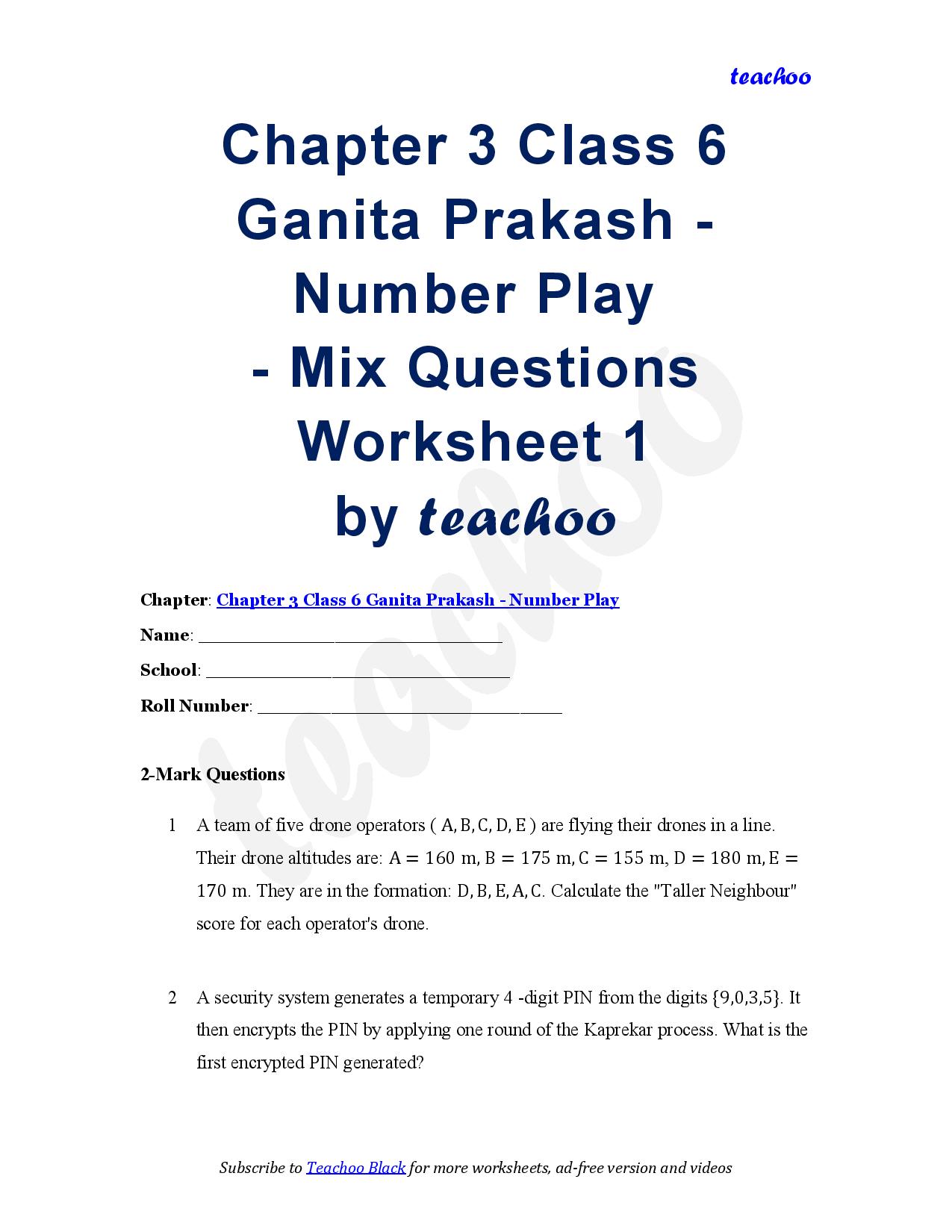 Number Play (Ganita Prakash) Class 6 - Mix Questions (Download PDF) - Teachoo Questions - Mix