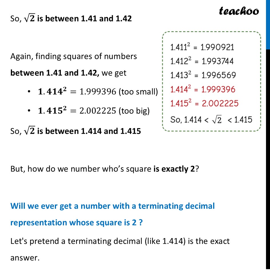 part 3 - Decimal Representation of √2 - Decimal Representation of √2 - Chapter 2 Class 8 - The Baudhayana-Pythagoras Theorem (Ganita Part 2) - Class 8 (Ganita Prakash - 1, 2 & Old NCERT)