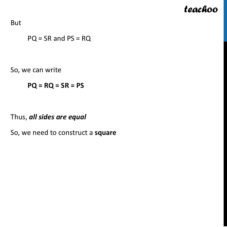 part 2 - Question 1 - Page 204 - Diagonals of Rectangles and Squares - Chapter 8 Class 6 - Playing with Constructions (Ganita Prakash) - Class 6 (Ganita Prakash & Old NCERT)