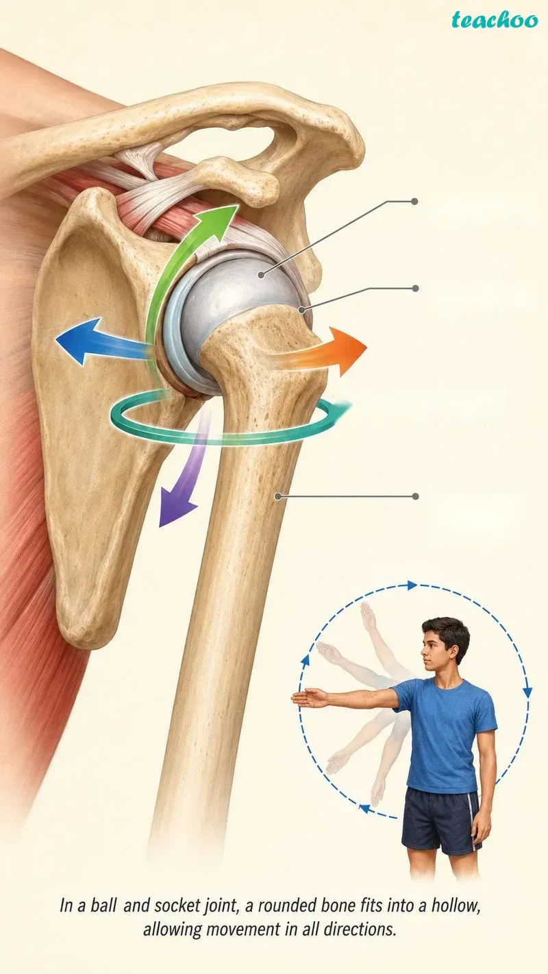3.5.1 Ball and socket joint - Tissues in Action - [Teachoo] - Concepts