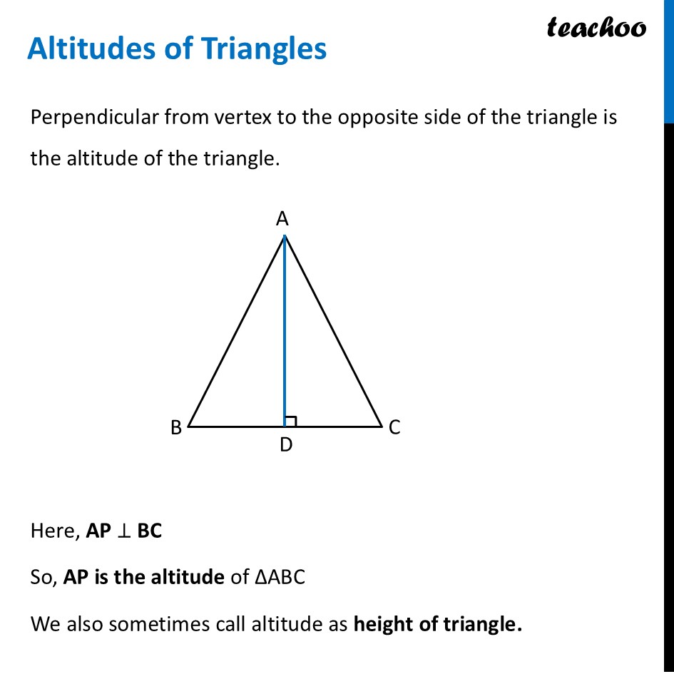Altitudes of Triangles - Definition, Examples for all types - Teachoo - Constructions Related to Altitudes of Triangles