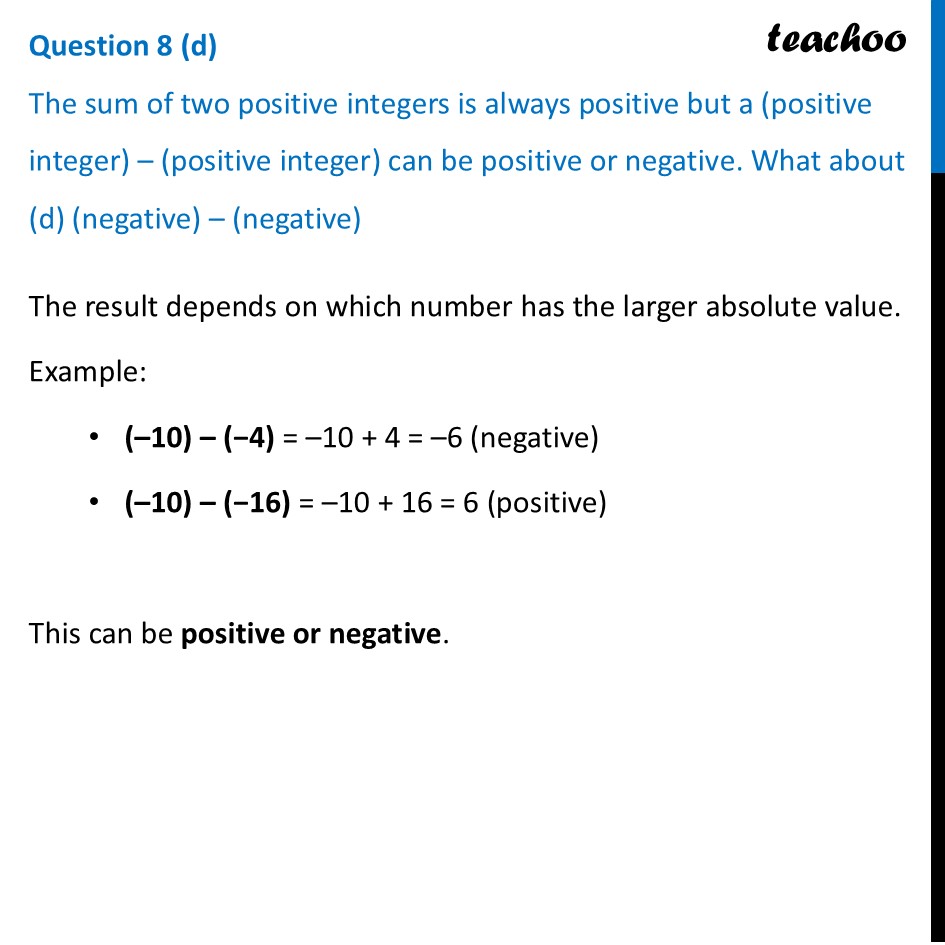 part 4 - Question 8 - Figure it out - Page 265, 266 - Chapter 10 Class 6 - The other side of Zero (Ganita Prakash) - Class 6 (Ganita Prakash & Old NCERT)