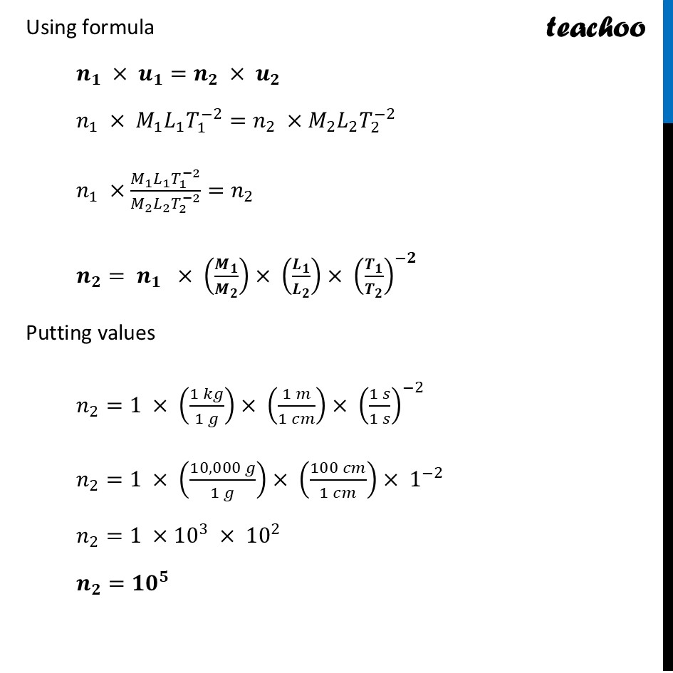 part 6 - Applications of Dimensional Analysis - Concepts - Chapter 1 - Units and Measurement - Physics Class 11