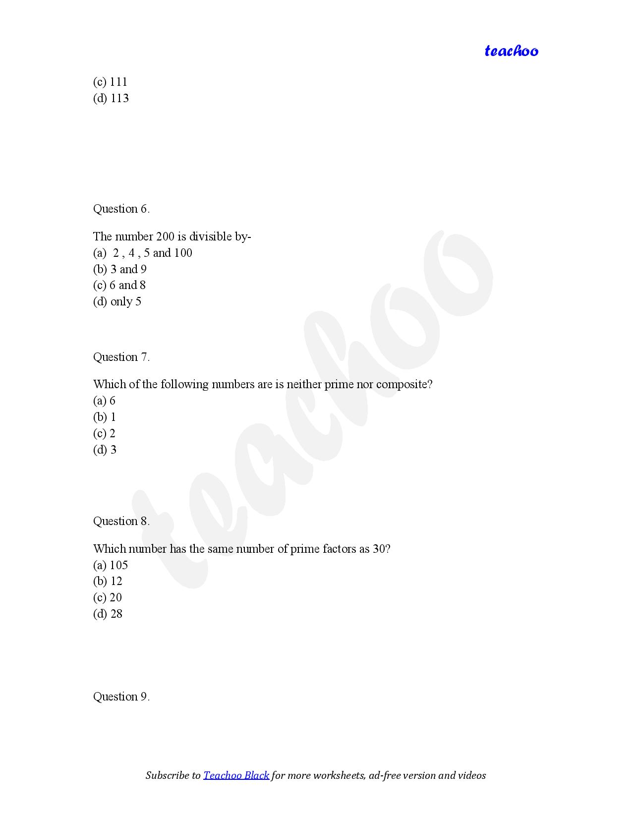 part 3 - MCQ - Worksheet 2 - Teachoo Questions - MCQs - Chapter 5 Class 6 - Prime Time (Ganita Prakash) - Class 6 (Ganita Prakash & Old NCERT)