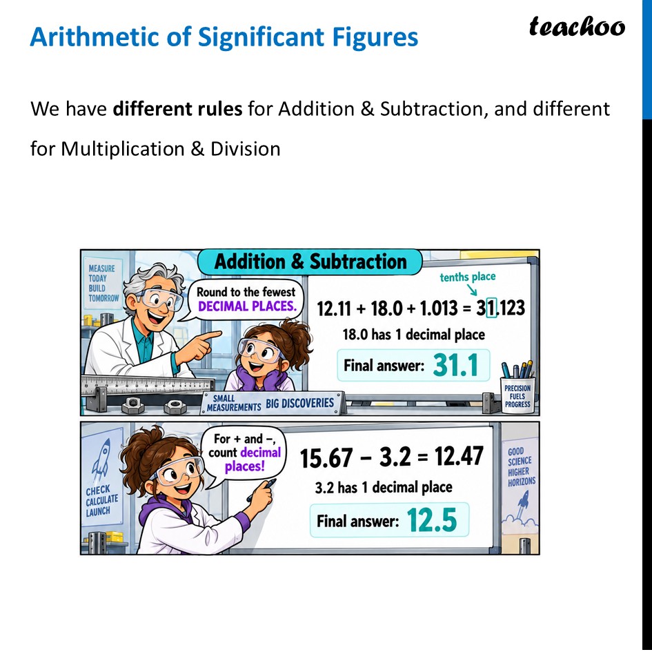 Arithmetic with Significant Figures: Rules for Every Operation (+ MCQ) - Concepts