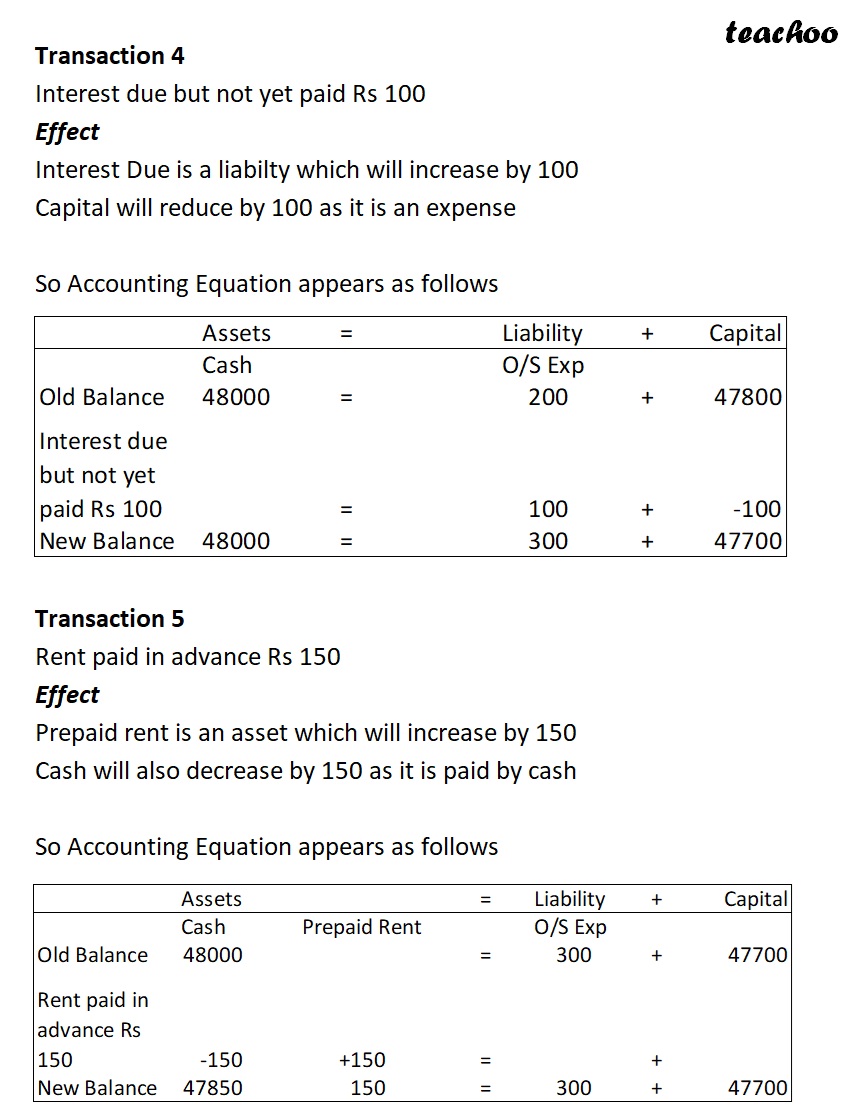 part 15 - Expense Paid, Outstanding Expense, and Prepaid Expense in the Accounting Equation - Chapter 5 - Accounting Equation - Class 11 - Accountancy
