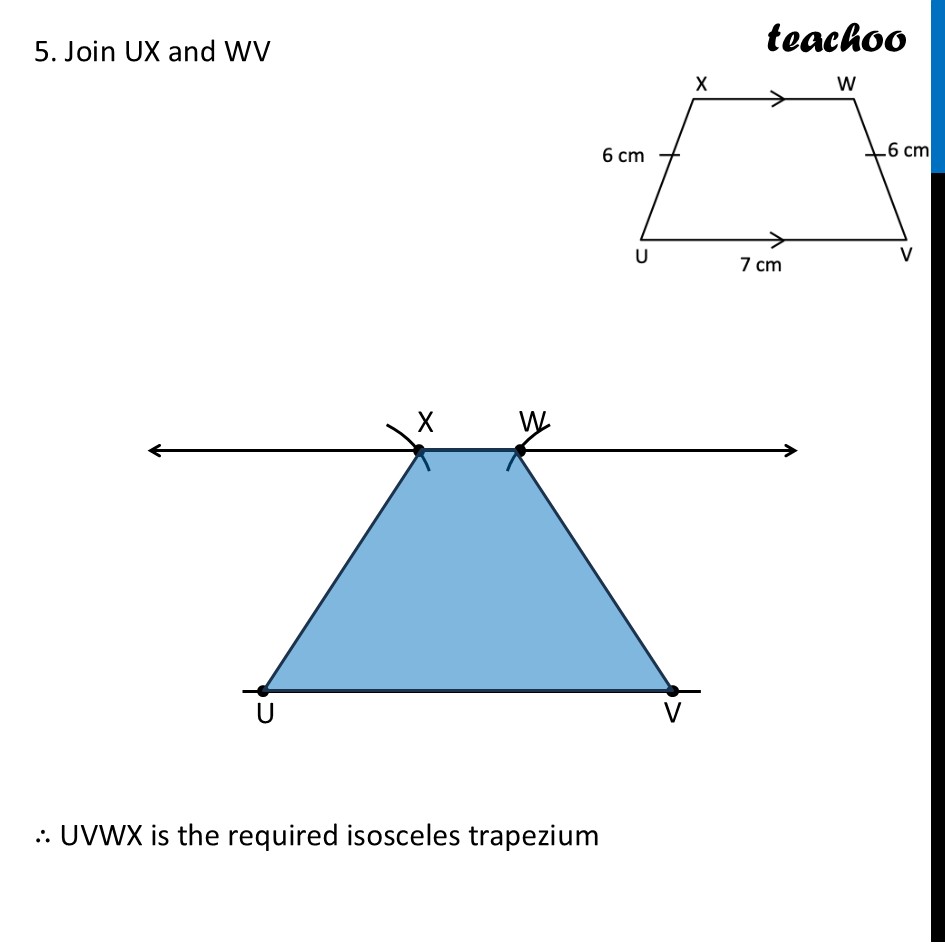 part 6 - Constructing an Isosceles Trapezium - Trapezium - Chapter 4 Class 8 - Quadrilaterals (Ganita Prakash) - Class 8 (Ganita Prakash - 1, 2 & Old NCERT)