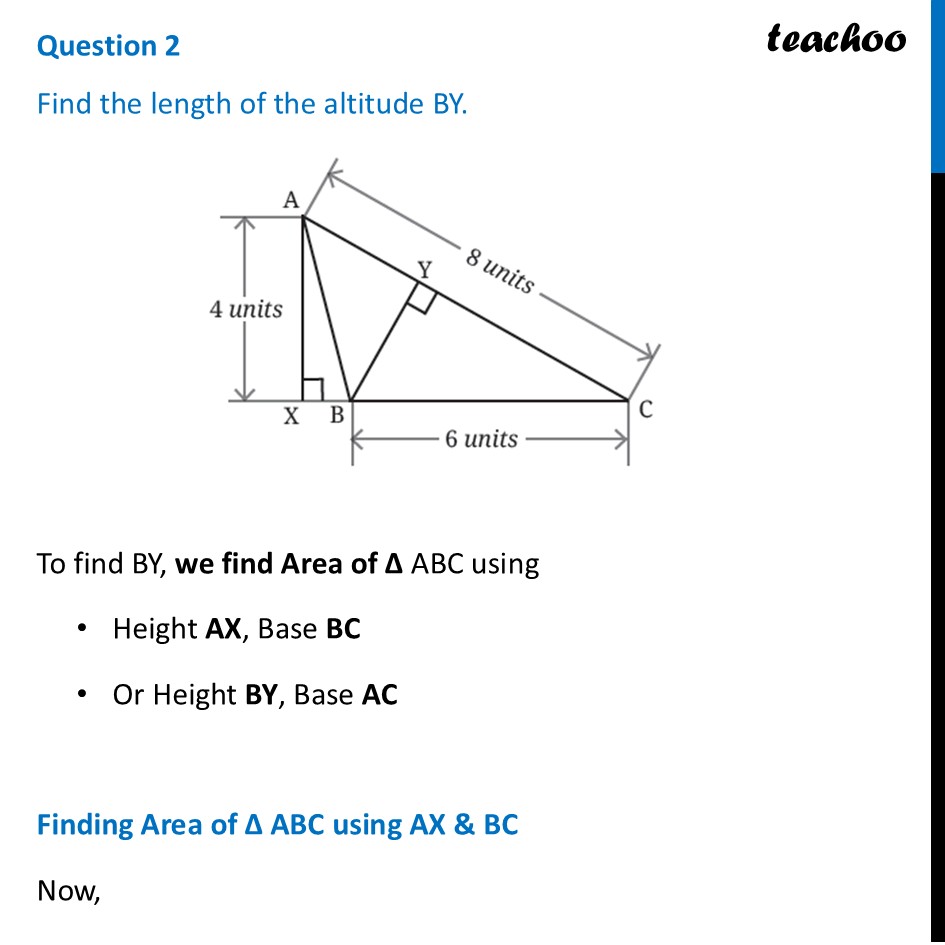 Find the length of the altitude BY [Chapter 7 Class 8 Ganita Prakash] - Figure it out - Page 157-159