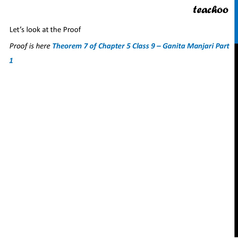 part 5 - Distance of Chords from the Centre - Distance of Chords from the Centre - Chapter 5 Class 9 - I’m Up and Down, and Round and Round (Ganita Manja - Class 9