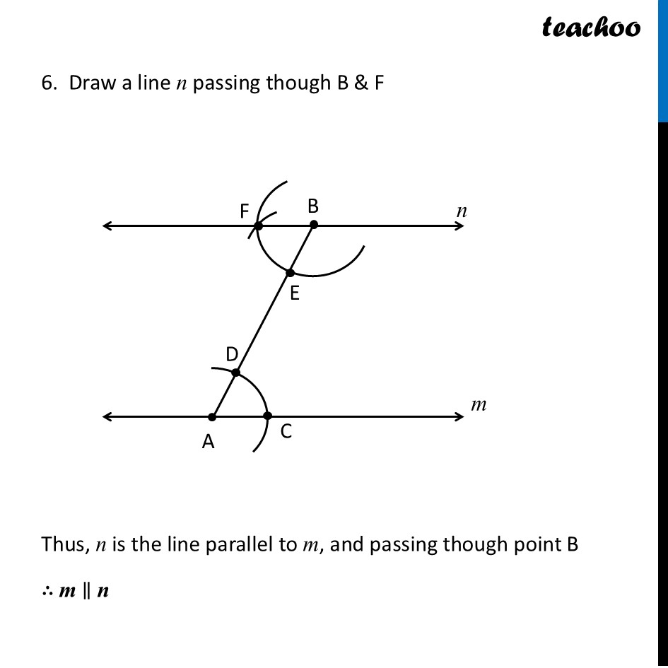 part 7 - Construction of a Line Parallel to the Given Line - Construction of a Line Parallel to the Given Line - Chapter 6 Class 7 - Constructions and Tilings (Ganita Prakash II) - Class 7 (Ganita Prakash 1, 2 & old NCERT)