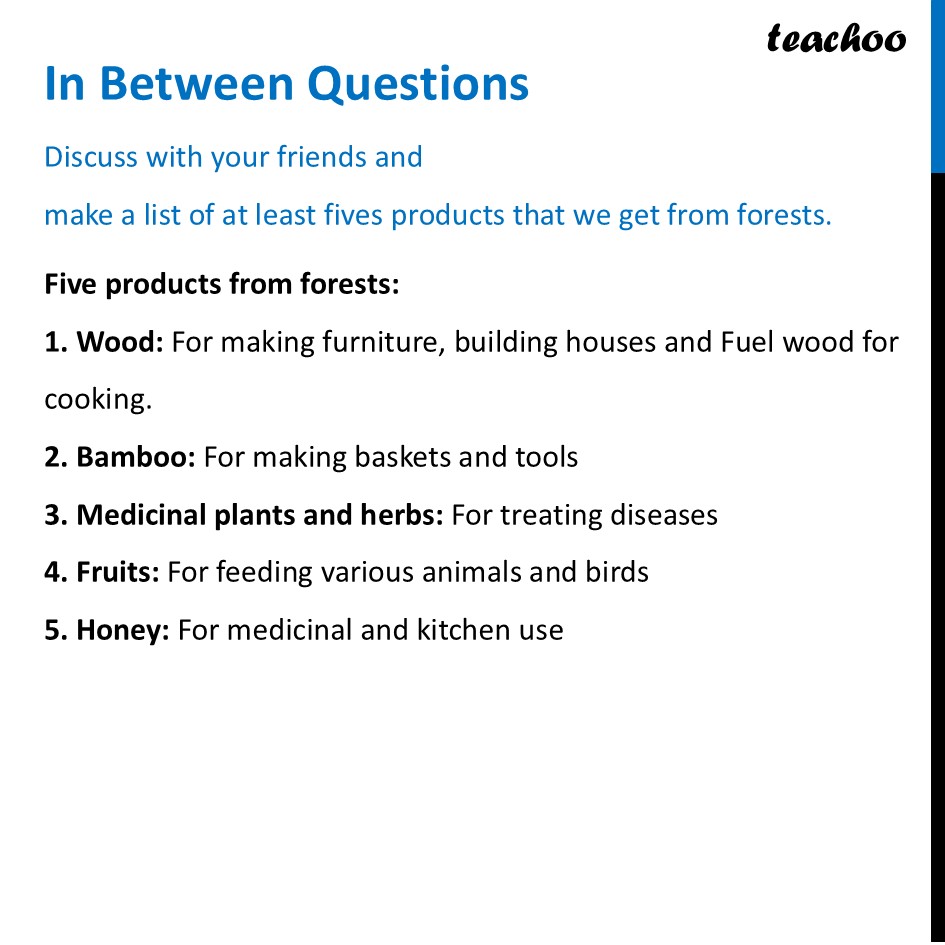 part 5 - Forests - Concepts - Chapter 11 Class 6 - Nature's Treasures (Curiosity) - Class 6