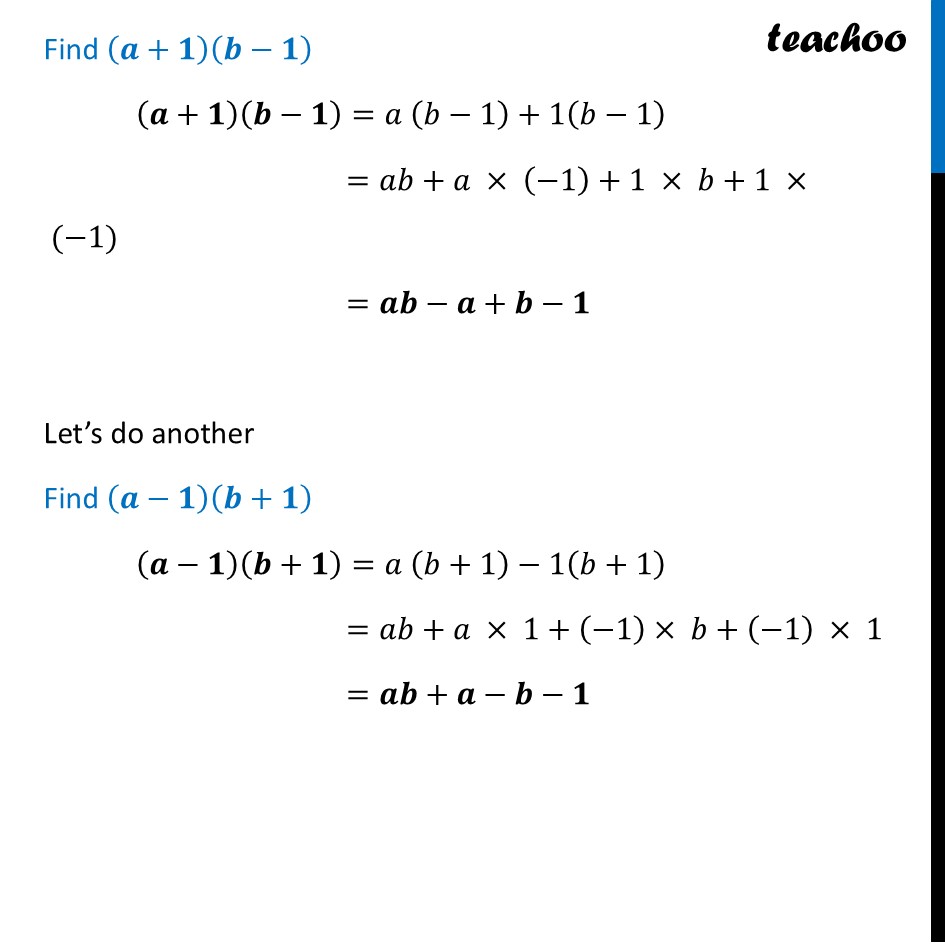 part 2 - Identity 1 (Multilpying two brackets) - Distributive Property - Chapter 6 Class 8 - We Distribute yet things Multiply (Ganita Prakash) - Class 8 (Ganita Prakash - 1, 2 & Old NCERT)