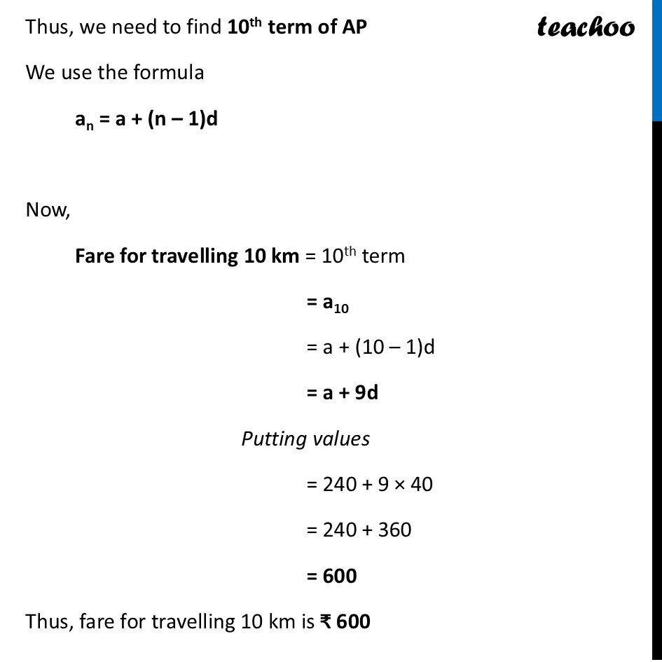 part 3 - Example 5 - Visualising an AP - Chapter 8 - Predicting What Comes Next: Exploring Sequences & Progress - Maths Class 9