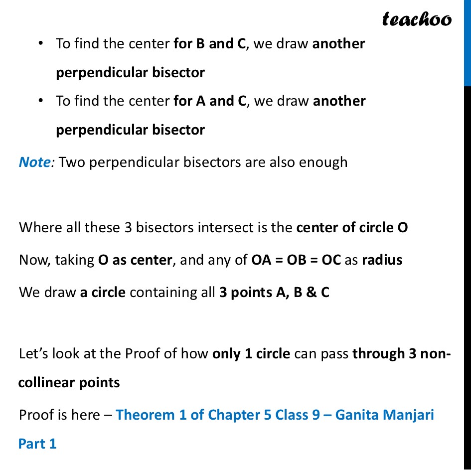 part 2 - Number of Circles through 3 Non-collinear points - Number of Circles - Chapter 5 Class 9 - I’m Up and Down, and Round and Round (Ganita Manja - Class 9