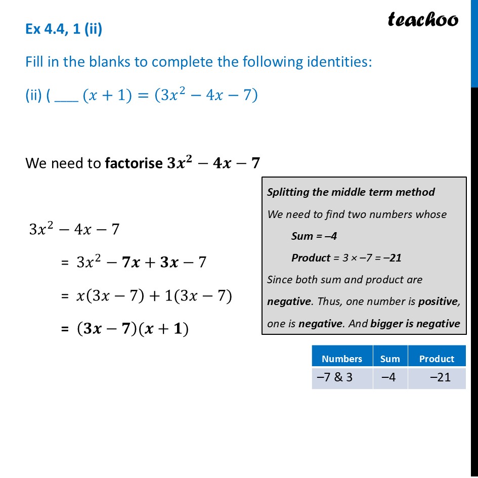 part 3 - Ex 4.4, 1 - Exercise Set 4.4 - Chapter 4 Class 9 - Exploring Algebraic Identities (Ganita Manjari I) - Class 9