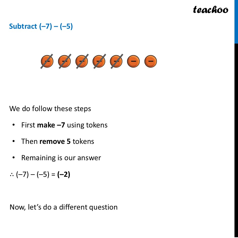 part 2 - Subtraction using Tokens - Token Model - Chapter 10 Class 6 - The other side of Zero (Ganita Prakash) - Class 6 (Ganita Prakash & Old NCERT)