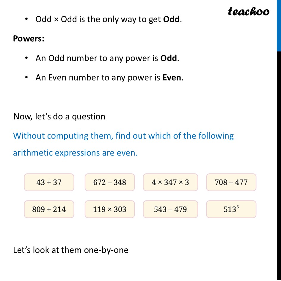 part 2 - Parity of Arithmetic Expressions - Parity of Arithmetic & Algebraic Expressions - Chapter 5 Class 8 - Number Play (Ganita Prakash) - Class 8 (Ganita Prakash - 1, 2 & Old NCERT)