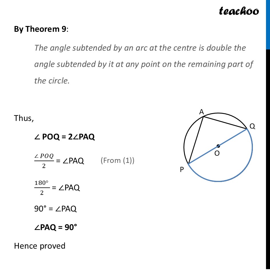 part 2 - Angle subtended by Diameter is 90° - Theorems (and their Proofs) - Chapter 5 Class 9 - I’m Up and Down, and Round and Round (Ganita Manja - Class 9